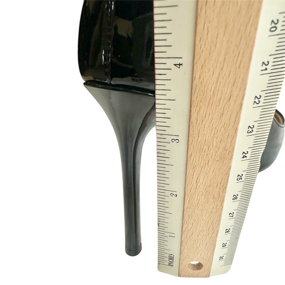 Jimmy Choo black, patent leather, stiletto heel pumps, 4 inch heels - Picture 10 of 16